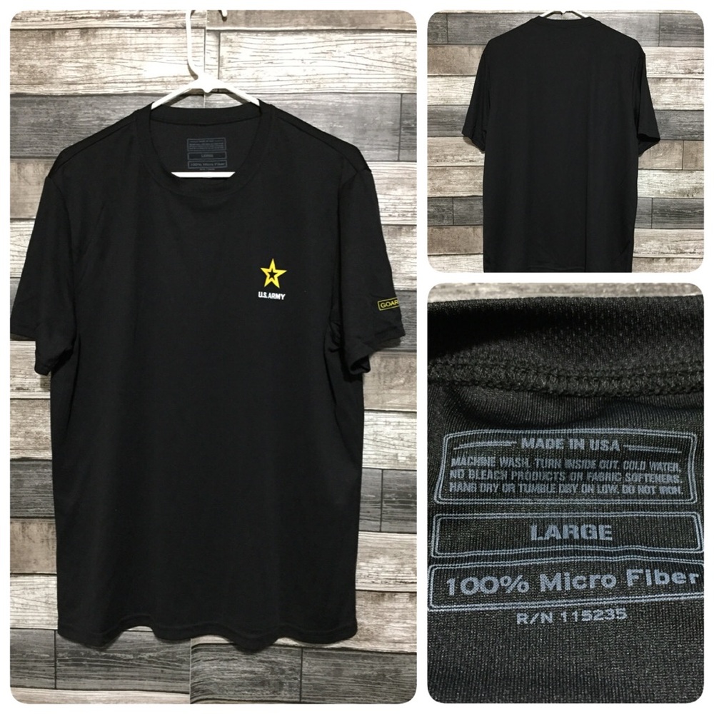 US Army Performance T Shirt Men’s L Black Short Sleeve Crewneck
